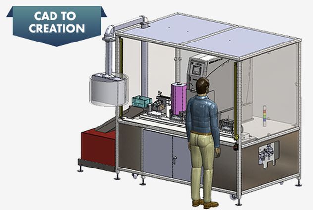 Automated Pad Printing and Machine Vision Inspection CAD Drawing